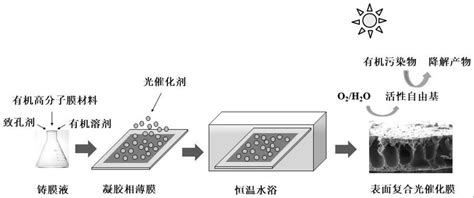 表面复合光催化膜及其制备方法和在水处理中的应用