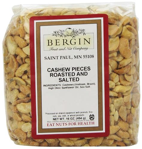 Amazon Bergin Nut Company Cashew Pieces Large Roasted Salted