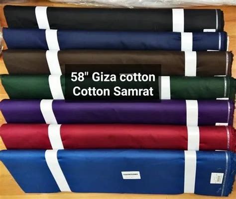 58 Inch Plain Giza Cotton Fabric At Rs 168meter In Surat Id 22898980830