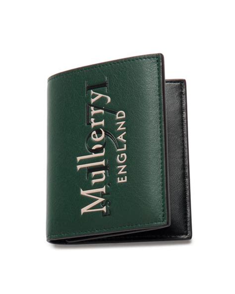 Mulberry Trifold Wallet In Green Silky Calf For Men Lyst