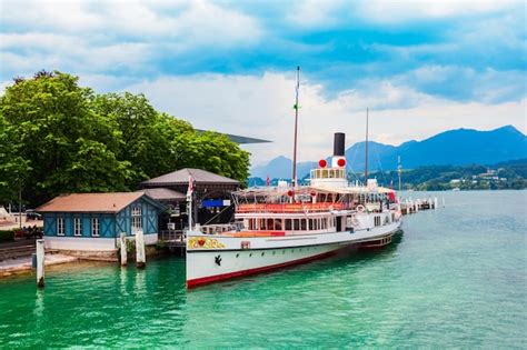 Premium Photo | Tourist cruise boat lucerne lake