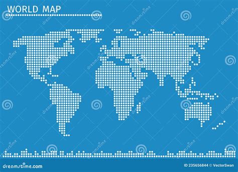 Earth Globe World Map Of Dots Vector Illustration Stock Vector