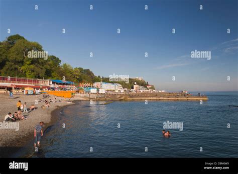 Russia Black Sea Coast Sochi Lighthouse Beach Stock Photo Alamy