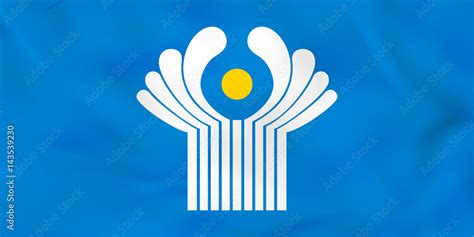 CIS waving flag. CIS national flag background texture. Stock Vector | Adobe Stock