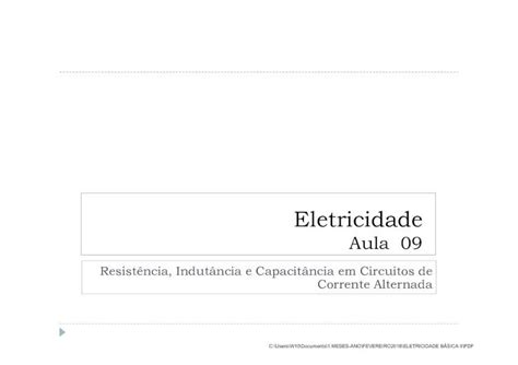 PDF Eletricidade Circuitos RLC Pdf 2020 1 21 C Users W10