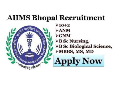 Aiims Bhopal Recruitment For Anm Gnm B Sc Nursing Jobs In Madhya