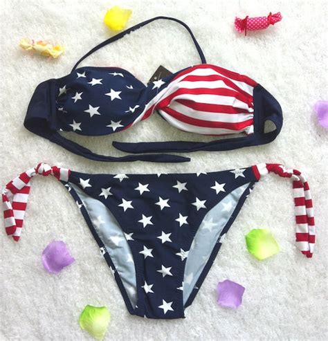 American Flag Printed Bikini Set By TheChicLibran On Etsy