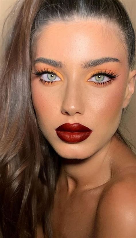 58 Stunning Makeup Ideas For Every Occasion Orange Eyeshadow Red Lips