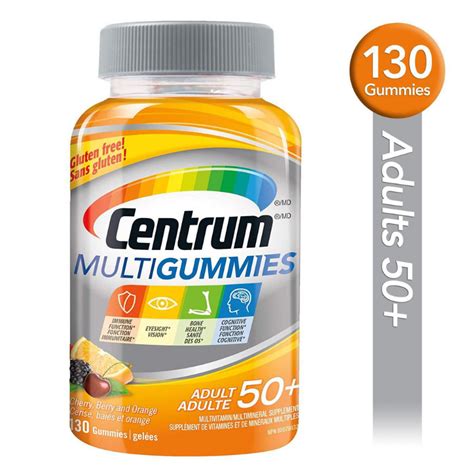 Centrum Multigummies Adults 50 Multivitamin Supplement Gummies 130 Count Evita