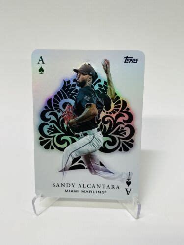 Miami Marlins Sandy Alcantara Topps Baseball All Aces Insert Card