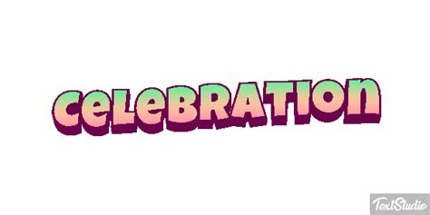 Celebration Word Animated GIF Logo Designs