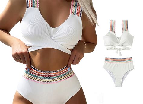 STRÓJ KĄPIELOWY DAMSKI DWUCZĘŚCIOWY PUSH UP WYSOKI STAN SEXY BIKINI S