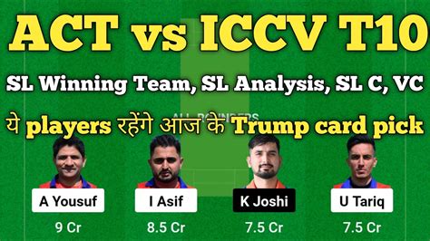 Act Vs Iccv Dream Prediction Act Vs Iccv Player Stats Act Vs Iccv