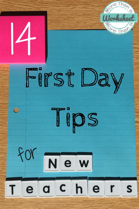 First Day Of School Tips For New Teachers More Than A Worksheet