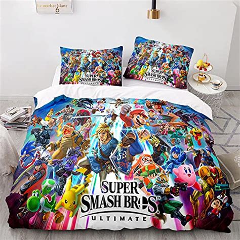 LKFFHAVD Super Mario Parure De Lit Avec Housse De Couette Et Taies D