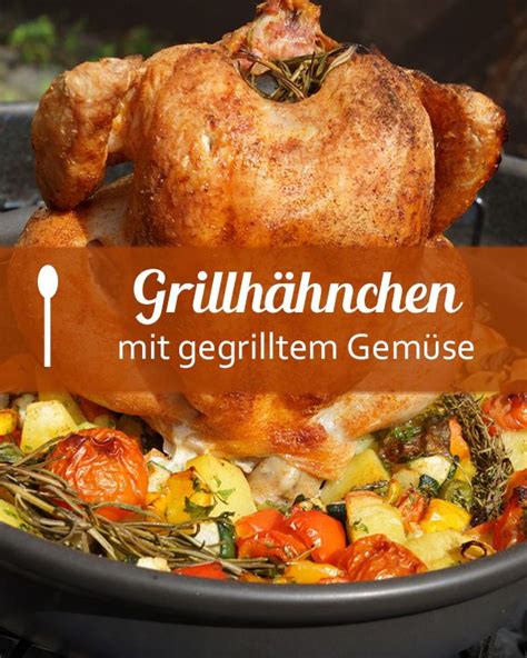 Grillhähnchen mit Kartoffelspalten und gemischtem Gemüse Rezept