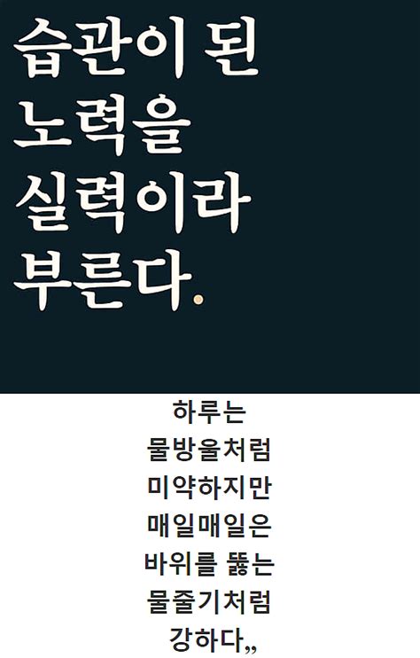 인생명언 태도는 사소한것이지만그것이 만드는 차이는 엄청나다 즉 어떤마음을 갖느랴가 어떤일을 하느랴보다 더 큰 가치가 있다