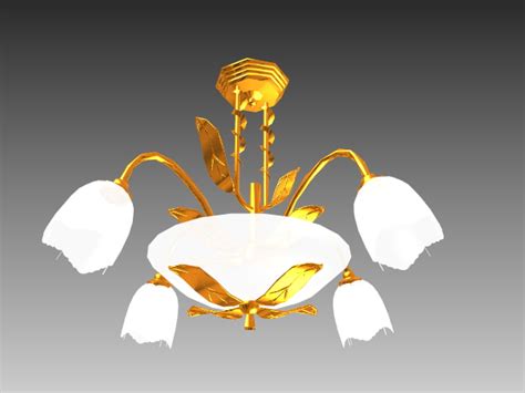 Golden Pendant Light 3d Model 3dsmax3dsautocad Files Free Download