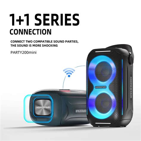 HOPESTAR Party200 Mini Portable Tone Pulse RGB Light Bluetooth Speaker