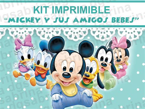 Kit Imprimible Mickey Bebe Pipetua Kits