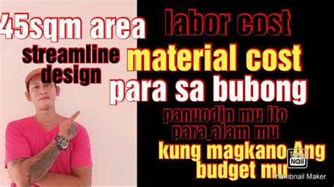 Magkano Magpa Bubong Sa 45sqm Area At Magkano Ang Labor Cost Nito