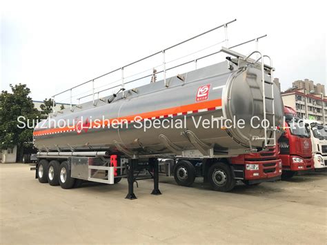 3 Axle Aluminum Alloy Fuel Tank Semitrailer Truck Trailers For Sale Aluminum Alloy Tanker