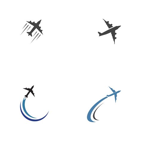 Establecer avión icono vector ilustración diseño logotipo plantilla