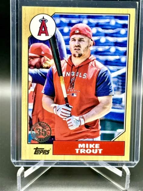 Mise À Jour 2022 Topps Mike Trout 87tbu 1 1987 Topps Baseball Los