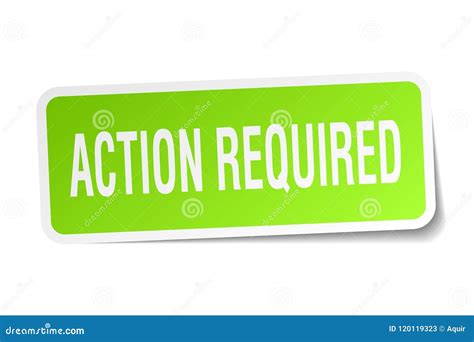 Action Required Sticker Stock Vector Illustration Of Banner 120119323