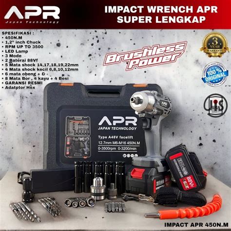 Jual Big Promo Mesin Pembuka Baut Impact Wrench Apr Japan Nm New