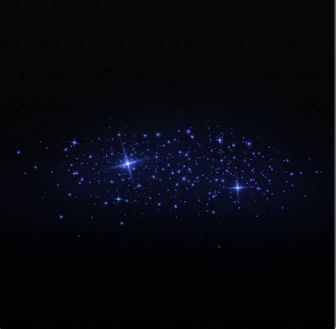 Premium Vector Light Effect Starry Blue Dust Glitter Glowing Stars