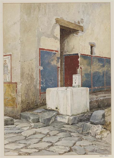 VII 15 1 Pompeii Undated Watercolour By Luigi Bazzani Entrance Doorway