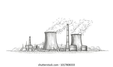 Power Plant Drawing Photos, Images & Pictures | Shutterstock