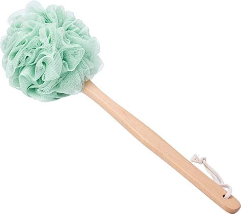 Loofah Stick Loofah Sponge Back Scrubber Wooden Long Handle Bath