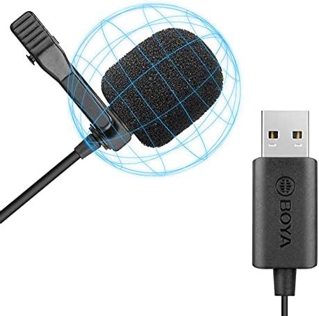 BOYA BY LM40 Micrófono USB Lavalier Omnidireccional Micrófono de Solapa