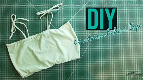 DIY Bandeau Bikini Top How To Draft And Sew Your Own Simple Bandeau