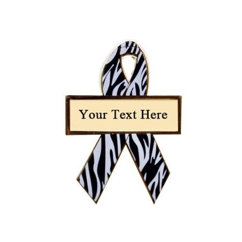 Personalized Pins Personalised Survivor T Ribbon Pin Social Cause Custom Ribbon Rare