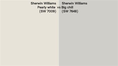 Sherwin Williams Pearly White Vs Big Chill Side By Side Comparison