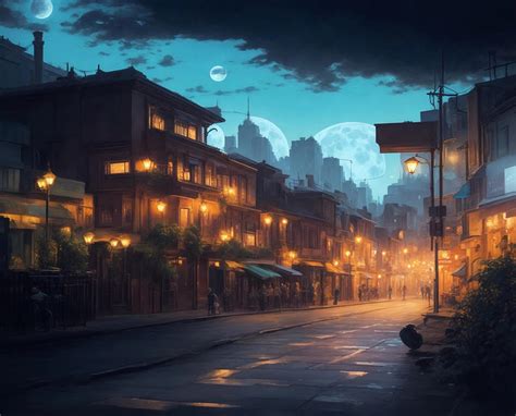 A city street at night by JaforAhmad on DeviantArt