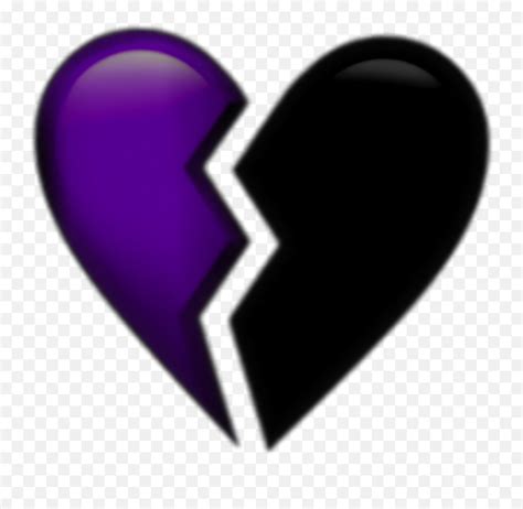 Brokenheart Emoji Purple Aesthetic Transparent Broken Heart Emoji Png