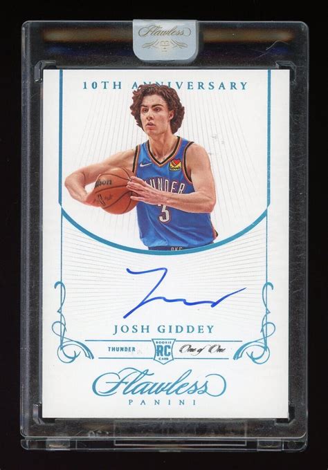 Panini Flawless Josh Giddey Th Anniversary Rookie Auto