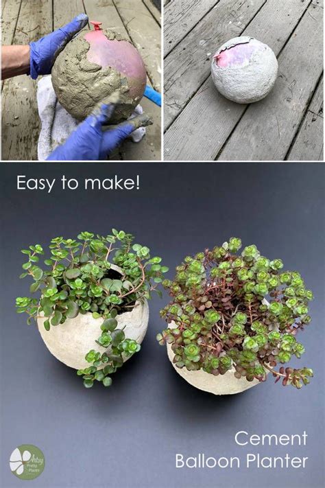 Heres An Easy Video Tutorial On How To Make Cement Balloon Planters