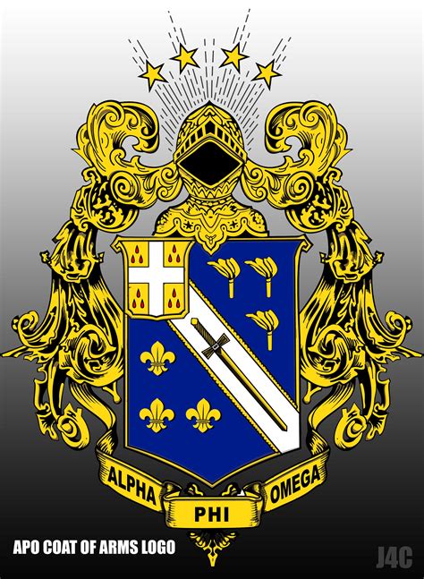 Alpha Phi Omega Apo Coat Of Arms Logo Sticker Vinyl Laminated