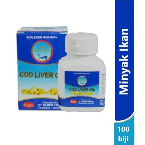 Jual Cod Liver Oil Minyak Ikan Samco Vitamin A Dan D Cap Ikan Paus