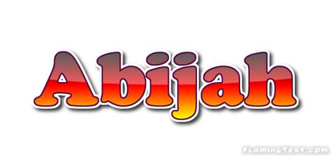 Abijah Logo | Free Name Design Tool from Flaming Text