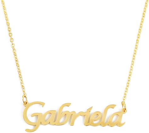 Kigu Gabriela Collar Con Nombre Chapado En Oro Personalizado De 18