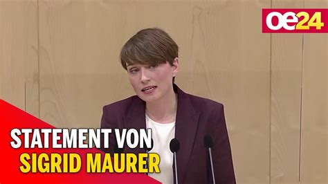 Nationalrat Sondersitzung Statement Von Sigrid Maurer YouTube