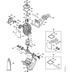 Stihl KM131 KM131R Kombi Engine Parts Stihl Kombi Engine KM Parts