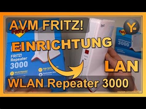 Avm Fritz Wlan Repeater Einrichtung Als Lan Br Cke Youtube