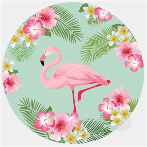 Flamingo Lukisan Flamingo Poster Bunga Kertas Dinding